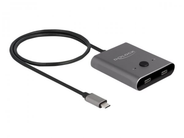 Delock USB 10 Gbps USB Type-C Switch 2 a 1 bidirezionale da 8K - USB 3.2 Gen 2 (3.1 Gen 2) Type-C -