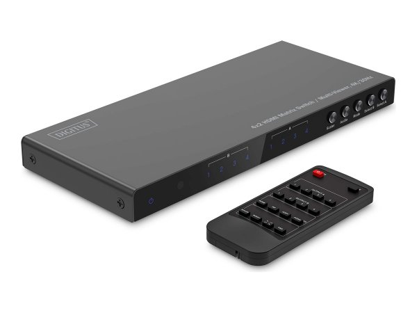 DIGITUS 4x2 HDMI Matrix Switch Multi-Viewer 4K/30Hz Multi-Viewer - Interruttore - 10,2 Gbps