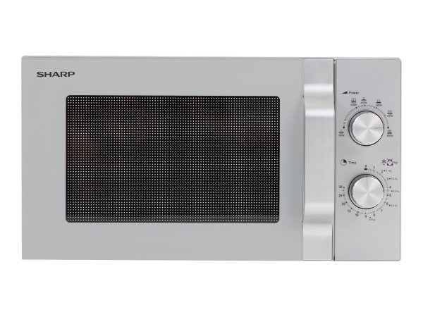 Sharp R204S - Superficie piana - Solo microonde - 20 L - 800 W - Manopola - Argento