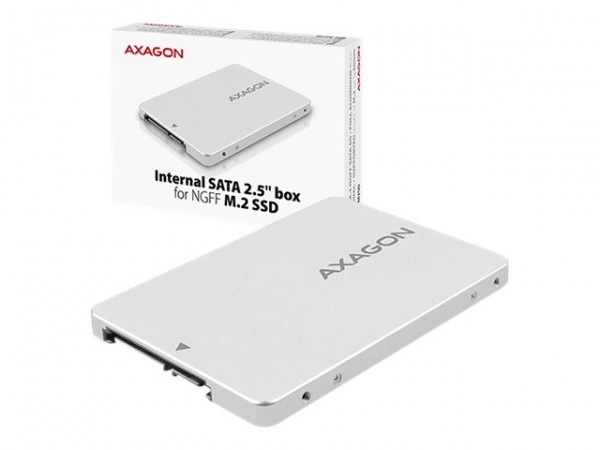 AXAGON RSS-M2SD - M.2 - SATA - SATA a 15 pin - Argento - Cina - CE - RoHS