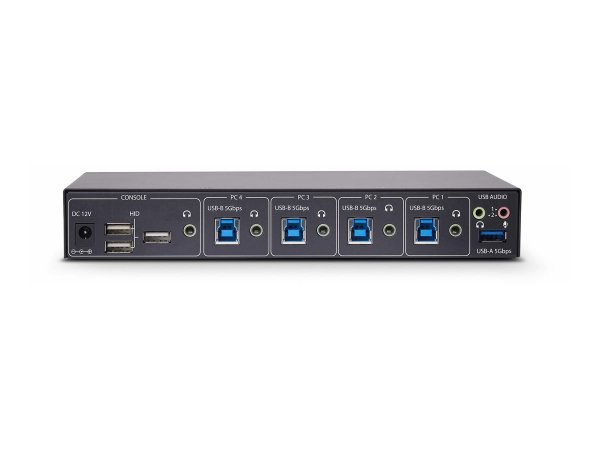 StarTech.com KM Switch with Mouse Roaming USB for Keyboard/Mouse... - Kvm switch - 4-port