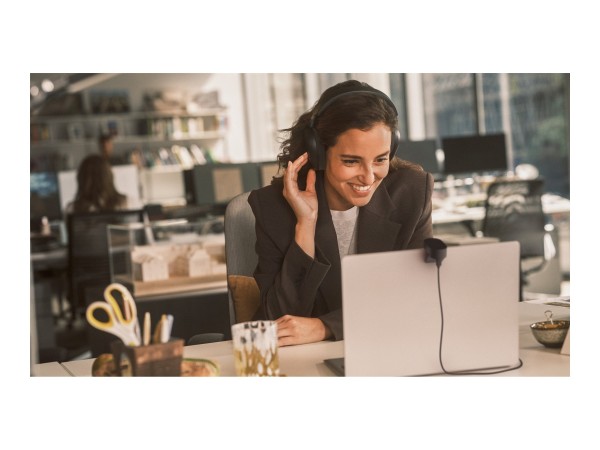 Jabra Evolve3 85 UC Link390a Black - Cuffia - 14,5 KHz