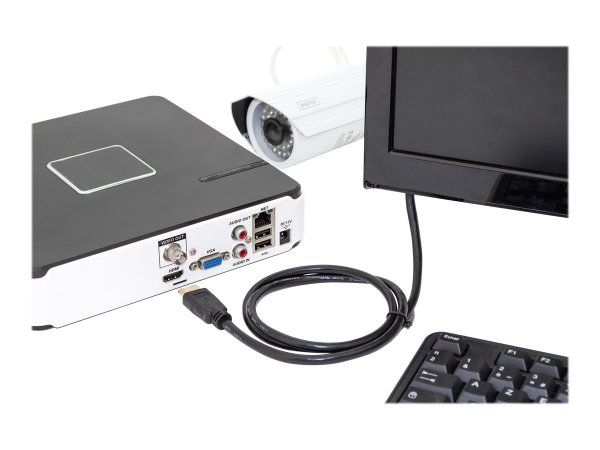 DIGITUS HDMI High Speed con cavo di collegamento Ethernet - 2 m - HDMI tipo A (Standard) - HDMI tipo