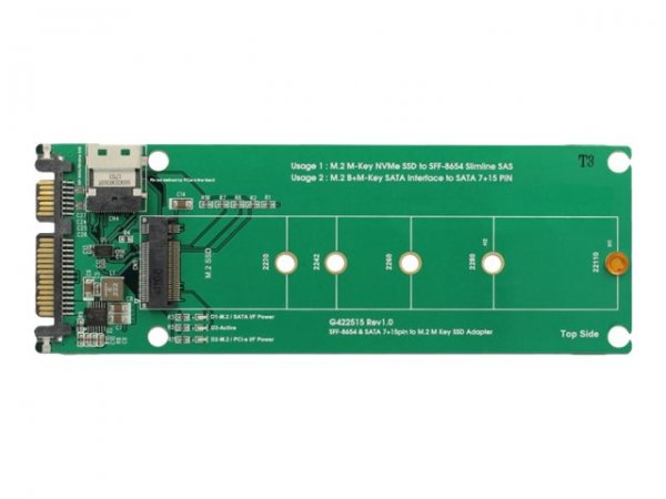 Delock 63953 - M.2 - SAS,SATA - 145 mm - 51 mm - 9 mm - SAS