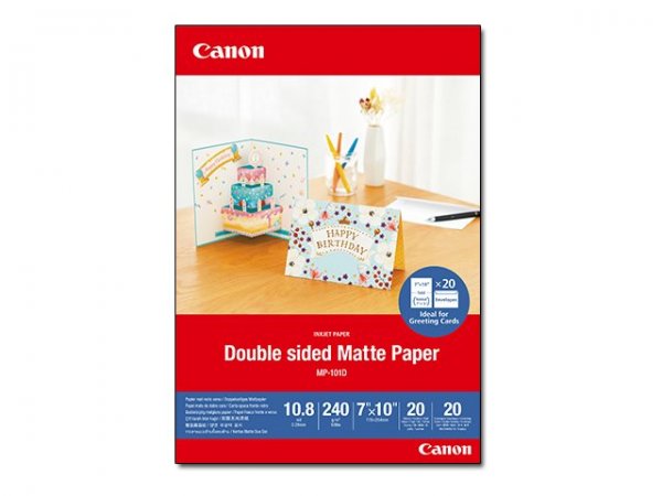 Canon Carta Matte fronte-retro MP-101D - 7" x 10" - 20 fogli - Opaco - 240 g/m² - A4 - 10.8 µm - 178