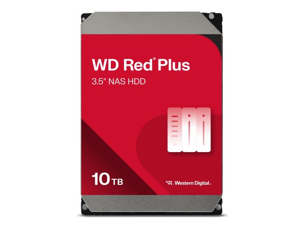 WD Red Plus - 10 TB - 7200 Giri/min - 3.5" - Serial ATA III