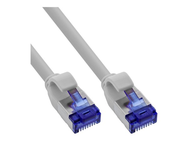 InLine Patchcord Slim - Cat.6A - S/FTP - TPE (LSZH) - PoE - grigio - 20m