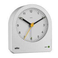 Braun BC22 - Sveglia al quarzo - Rotondo - Bianco - Giallo - 12h - Buzzer - Batteria