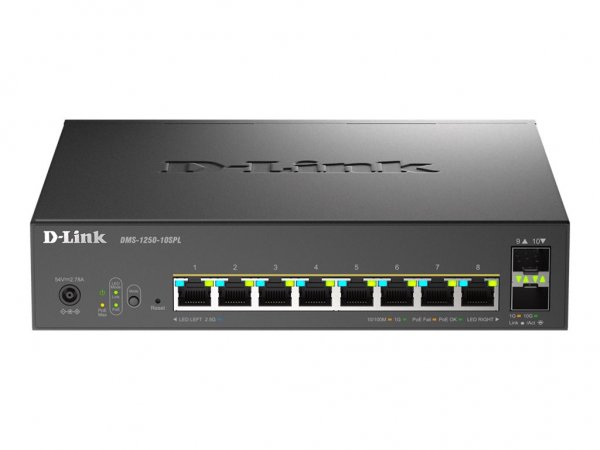 D-Link PoE Switch DMS-1250-10SPL - Interruttore - 0,1 Gbps