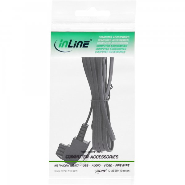InLine Cavo TAE-F per splitter DSL - da spina TAE-F a spina Western 6/2 DEC - 6m