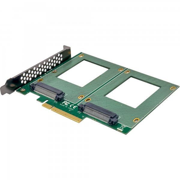 InLine Scheda PCIe a 2x U.2 NVMe interni SFF-8639 - Biforcazione - PCIe x8,ampio
