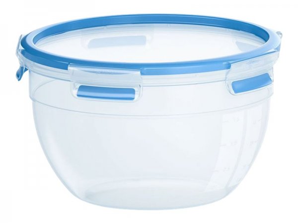 Groupe SEB EMSA CLIP & CLOSE N10114 - Contenitore - Rotondo - 2,6 L - Blu - Trasparente - Polipropil