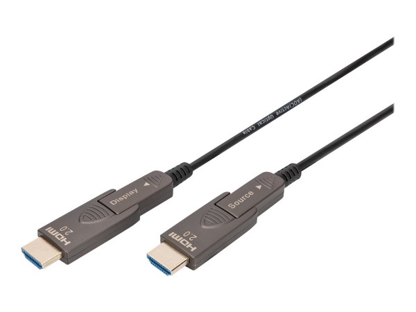 DIGITUS Cavo in fibra ottica ibrido 4K - HDMI AOC con 30m connettore rimovibile - 30 m - HDMI tipo A