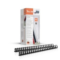 Peach 510130 - Rilegatura a pettine - Nero - 210 fogli - A4 - 50 pezzo(i) - 22 mm