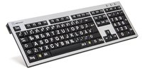 Logickeyboard XLPrint - Full-size (100%) - Cablato - USB - QWERTZ - Alluminio - Nero