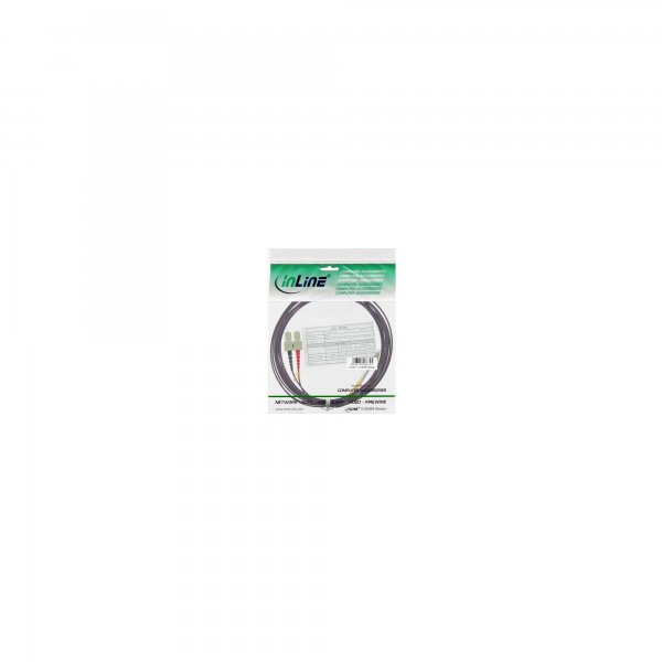 InLine Cavo Duplex - LC/SC 50/125µm - Fibra Ottica OM4 - 1m