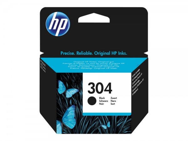 HP 304 Black Original Standard Capacity - Originale - Inchiostro a base di pigmento - Nero - HP - De