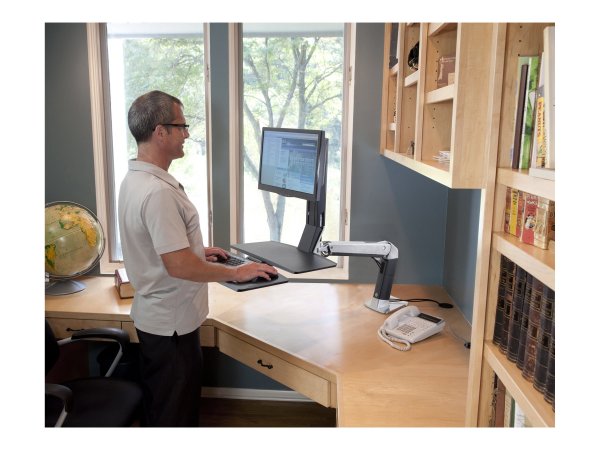 Ergotron WorkFit -A - Single LD @ Worksurface+ - 9,1 kg - 61 cm (24") - 75 x 75 mm - 100 x 100 mm -
