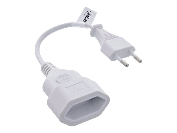 InLine Prolunga Euro - da spina Euro ad attacco Euro - bianca - 0,2 m