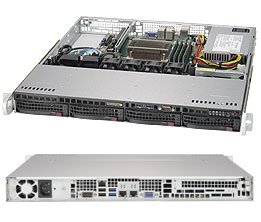 Supermicro SuperChassis 813MFTQC-350CB2 - Supporto - Server - Nero - 1U - HDD - Rete - Potenza - Sis