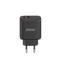 Savio LA-06/B USB Quick Charge Power Delivery 3.0 30W Internal charger - Esterno - USB - Nero