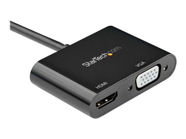 StarTech.com Adattatore DisplayPort a HDMI e VGA - 4K 60Hz - DisplayPort - HDMI + VGA (D-Sub) - Masc