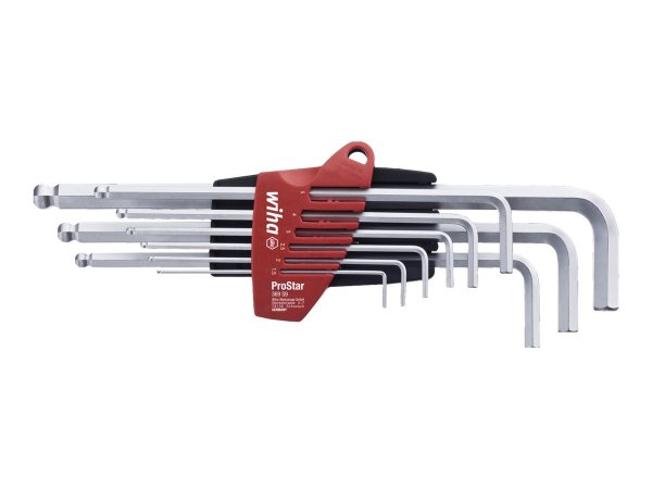 Wiha 07185 - Set di chiavi esagonali a L - Metrico - 9 pz - Acciaio al cromo vanadio - 1.5,2,2.5,3,4