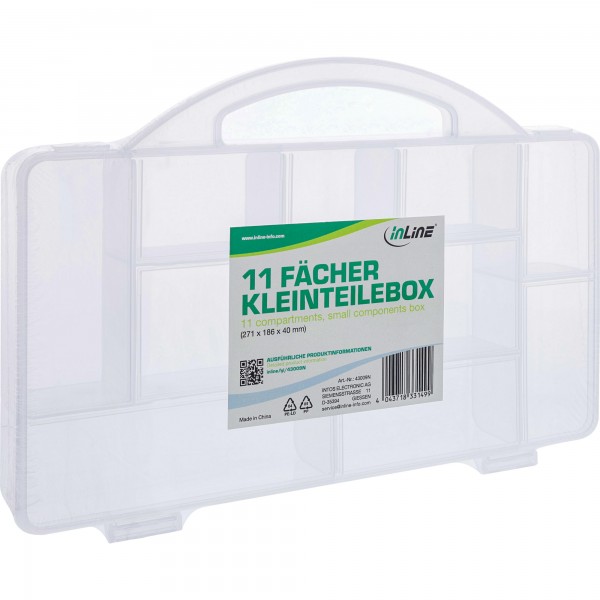 InLine Cassetta per minuteria - 11 scomparti - dimensioni: 271x186x40 mm