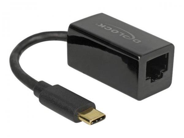 Delock 65904 - USB tipo-C - IEEE 802.1Q - IEEE 802.3az - IEEE 802.3x - Nero - 1 Gbit/s - Attività -