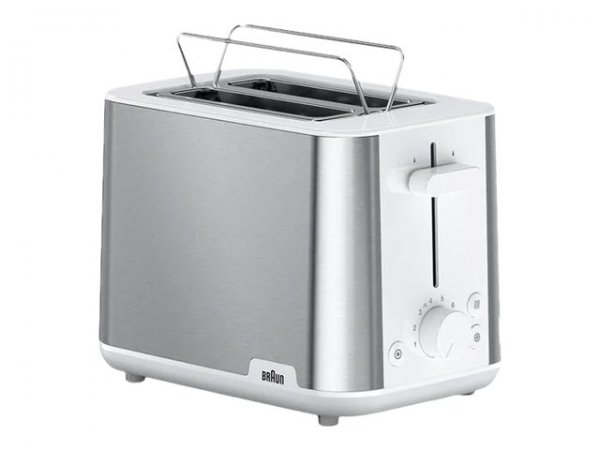 Braun HT 1510 - 2 fetta/e - Acciaio inox - Bianco - Plastica - Acciaio inox - 900 W