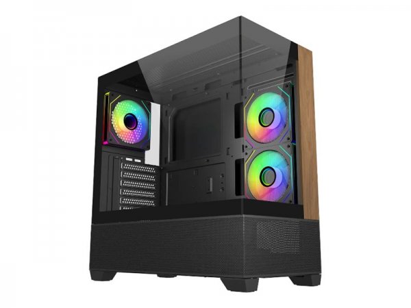 Cooler Master Geh Elite 690 Wood Black - Midi/minitower - ATX