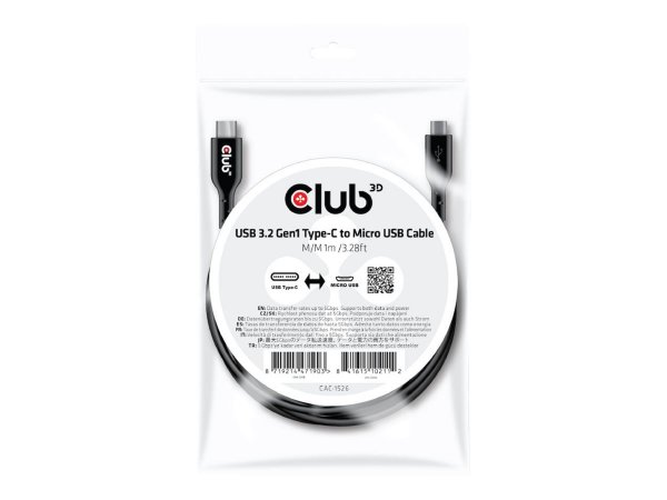 Club 3D Kabel Usb 3.2 Typ C Micro - Cavo - Digitale/dati