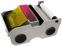 HID YMCKOK Cartridge with Cleaning Roller Full-color ribbon resin black and clear