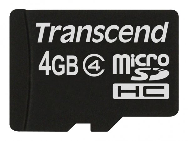 Transcend TS4GUSDC4 - 4 GB - MicroSDHC - Nero