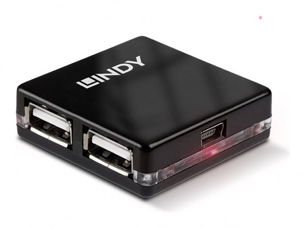 Lindy 42742 - USB 2.0 - 480 Mbit/s - Nero - 40 mm - 40 mm - 12 mm