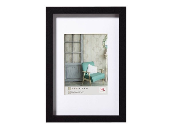 walther design EA030B - Cornice per foto singola - Legno - Nero - 13 x 18 cm - Rettangolare - 230 mm