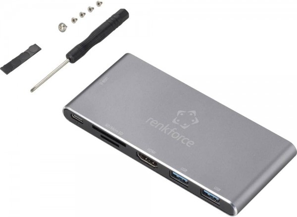 Renkforce RF-PCR-550 Adatto per marchio: universale Slot SSD M.2, lettore di schede integrato