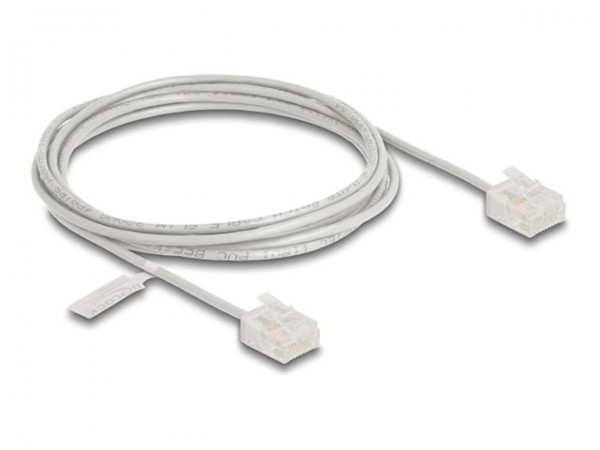 Delock RJ45 Netzwerkkabel Cat.6 UTP Ultra Slim grau - Cavo - Rete