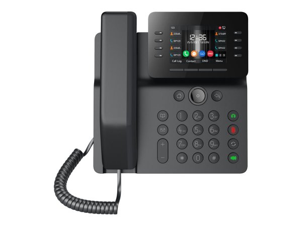 Fanvil V64 - IP Phone - Nero - Cornetta cablata - Scrivania/Parete - 12 linee - 1000 voci