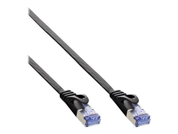 InLine Cavo Patch Lan piatto - U/FTP - Cat.6A - nero - 5m