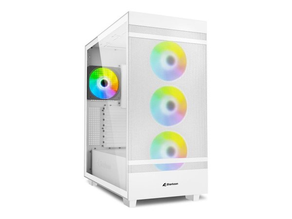 Sharkoon REBEL C50 RGB ATX - Full Tower - PC - Bianco - ATX - micro ATX - Mini-ITX - Metallo - Vetro