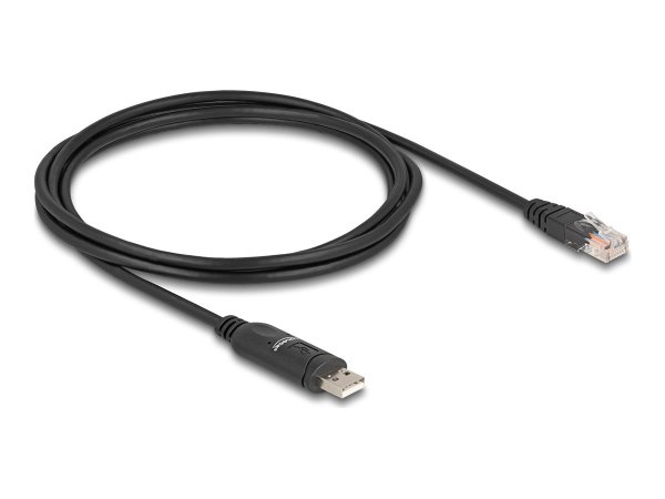Delock Adapter USB 2.0 Typ-A Stecker zu 1 x Seriell RS-232 RJ45 - Adattatore - Digitale/dati