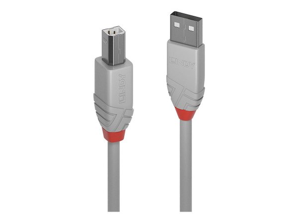 Lindy USB 2.0 Typ A an B Kabel Anthra Line Grau - Cavo - Digitale/dati
