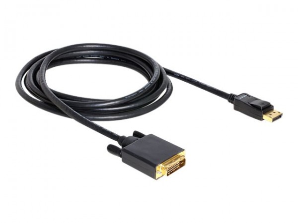 Delock Displayport > DVI 24+1 m/m 3m - 3 m - Displayport - DVI-D - Nero - Maschio/Maschio