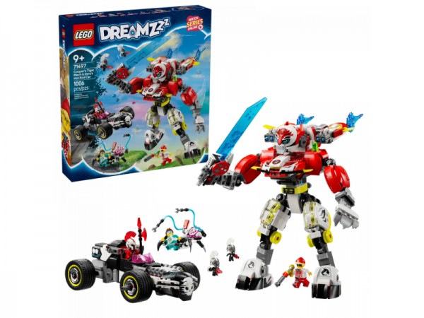 LEGO 71497 DREAMZzz Coopers Tiger-Mech und Zero's Hot Rod Auto