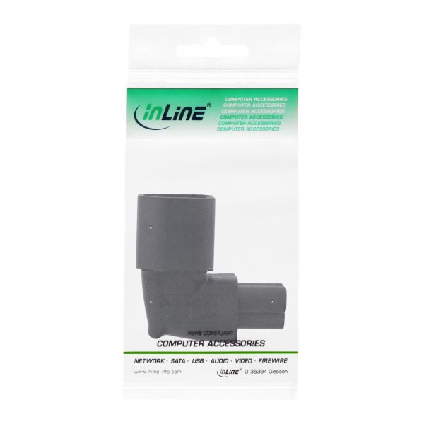 InLine Adattatore di rete IEC 60320 C14 / C5 - angolo sup./inf. - 3 poli