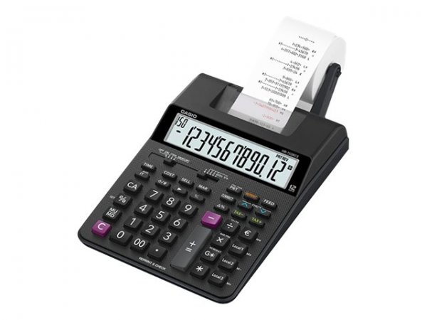 Casio HR-150RCE - Desktop - Calcolatrice con stampa - 12 cifre - 1 linee - CA/Batteria - Nero