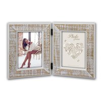 Zep Levico 2Q - Legno - Naturale - Bianco - Set di cornici per foto - Tavolo - 13 x 18 cm - Rettango