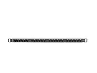 Lanberg PPU6-0024-B - RJ-45 - Cat6 - Nero - Metallo - Montaggio a rack - 0.5U