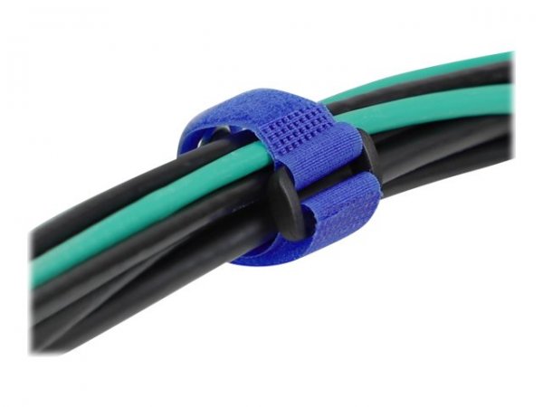 Delock Fascetta per cavi a strappo con gancio e occhiello di fissaggio L 190 x L 25 mm blu 5 pezzi -